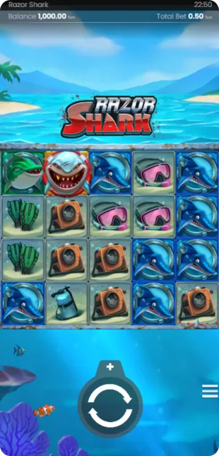 Razor Shark einsatzstufen auswahl