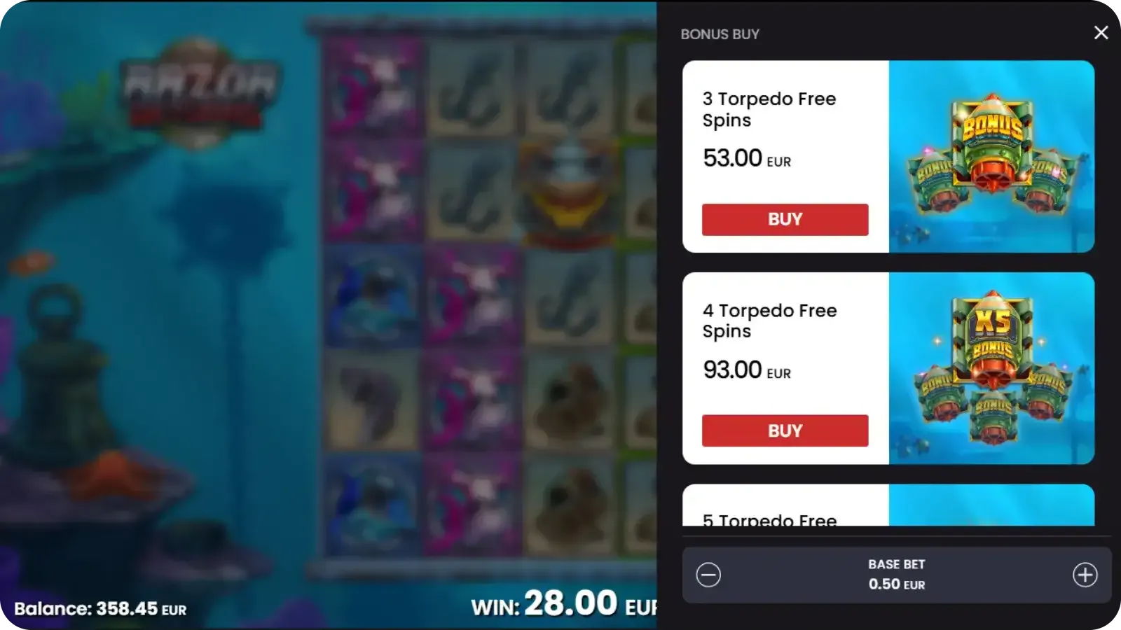 Bonusfunktionen im Razor Shark
