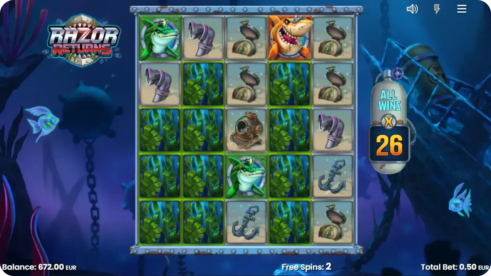 Mystery Stacks im Razor Shark slot